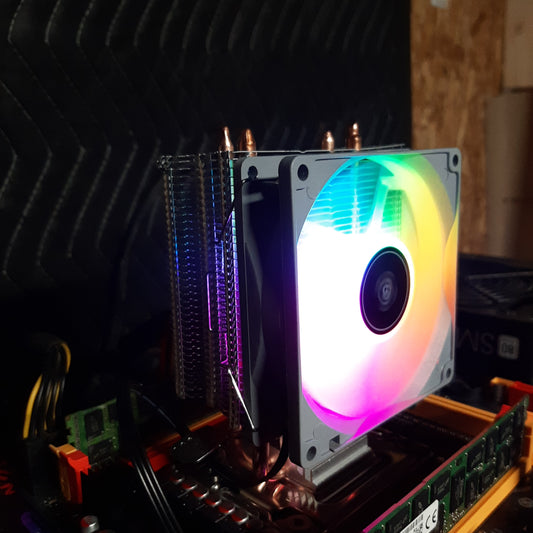 Tower cpu cooler 2 heat pipe